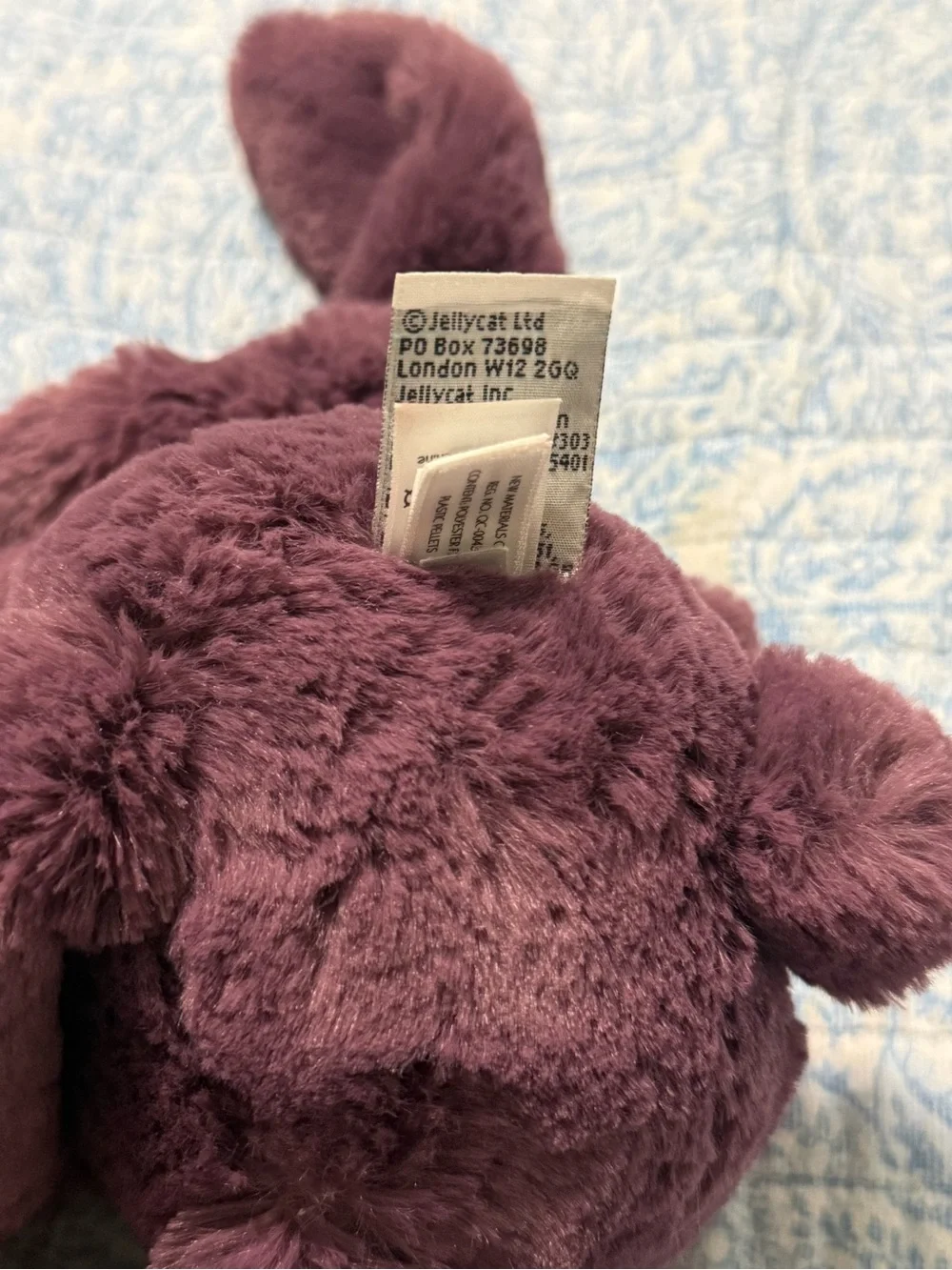 Jellycat BASHFUL PLUM BUNNY - Medium 12